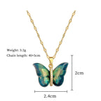 Anti-Tarnish Gold Butterfly Pendant Necklace