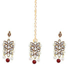 YouBella Jewellery Set for Women Gold Plated Wedding Bridal Traditional Choker Necklace Pearl Necklace Set Jewellery Set with Earrings for Girls/Women