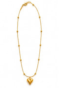Aesthetic Anti-Tarnish Gold Heart Pendant Necklace