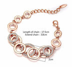 YouBella Jewellery Bracelets for Women Stylish Rose Gold Plated Crystal Bracelet Bangle Jewellery for Girls and Women