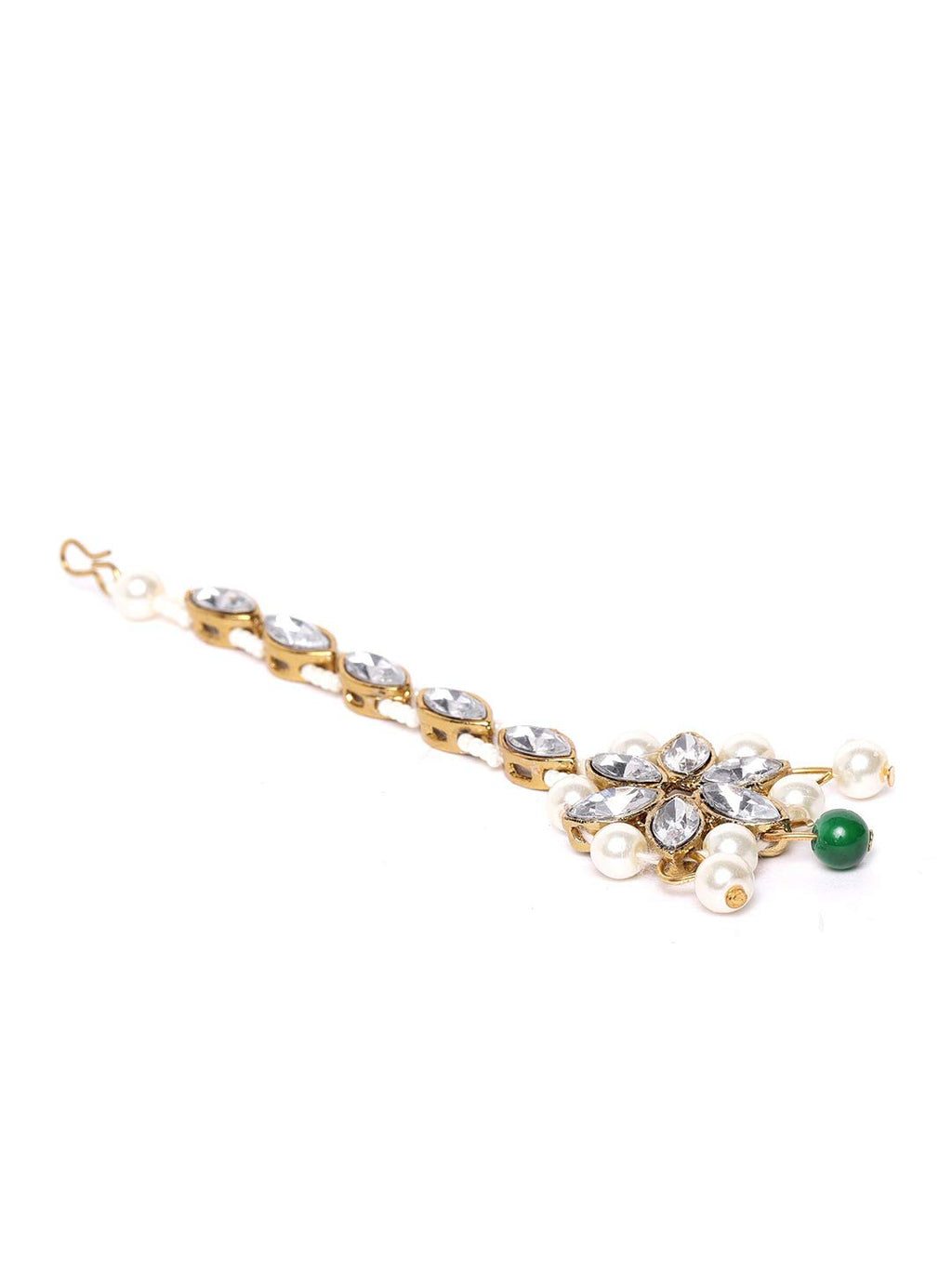 YouBella Jewellery Set for Women Gold Plated Wedding Bridal Traditional Choker Necklace Pearl Necklace Set Jewellery Set with Earrings for Girls/Women