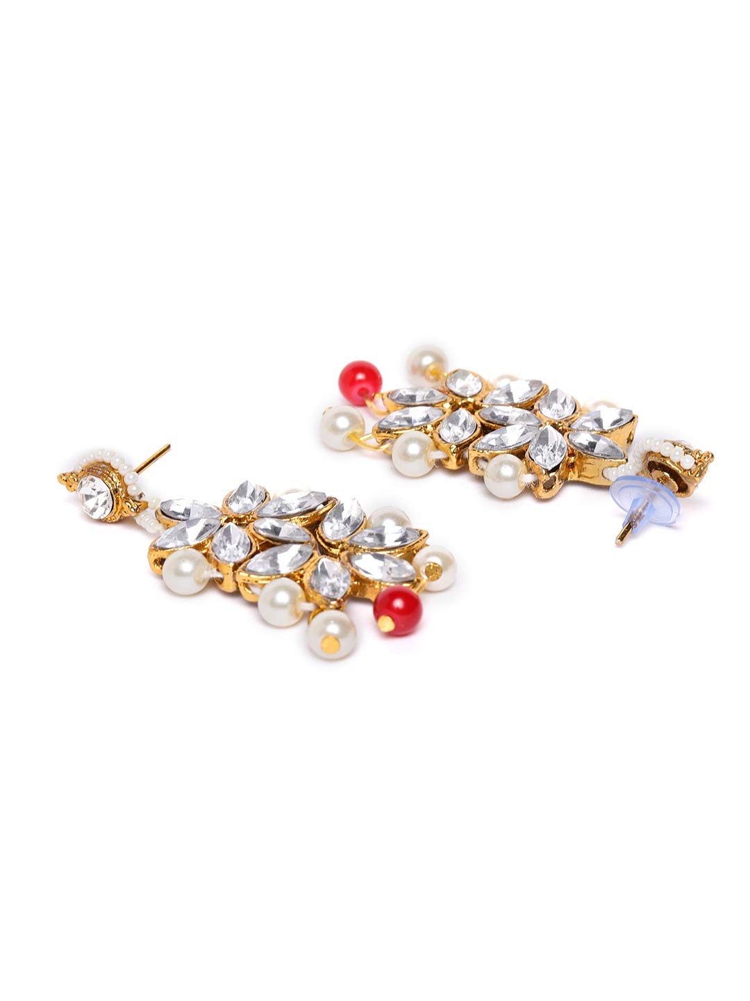 YouBella Jewellery Set for Women Gold Plated Wedding Bridal Traditional Choker Necklace Pearl Necklace Set Jewellery Set with Earrings for Girls/Women