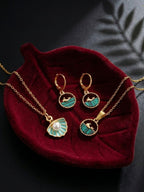 SEKOU Women Gold-plated Brass Jewellery Set with Elegant Design | 2 Neck Chain & 1 Earring| Fancy & Stylish | Ideal for Casual Outings, Parties, Daily Use & Gifts(DH-FK-LX-36-28-LX-ER-28)