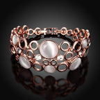 YouBella Jewellery Bracelets for Women Stylish Rose Gold Plated Crystal Bracelet Bangle Jewellery for Girls and Women