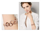 YouBella Jewellery Bracelets for Women Stylish Rose Gold Plated Crystal Bracelet Bangle Jewellery for Girls and Women
