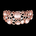 YouBella Jewellery Bracelets for Women Stylish Rose Gold Plated Crystal Bracelet Bangle Jewellery for Girls and Women