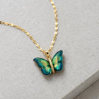 Anti-Tarnish Gold Butterfly Pendant Necklace