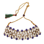 Shining Diva Fashion Latest Choker Design Antique Kundan Traditional Necklace Jewellery Set for Women