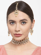 Shining Diva Fashion Latest Choker Design Antique Kundan Traditional Necklace Jewellery Set for Women