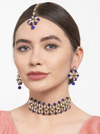 Shining Diva Fashion Latest Choker Design Antique Kundan Traditional Necklace Jewellery Set for Women