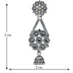 Vintage Floral Drop Jhumka Earrings (12-Pair Set)