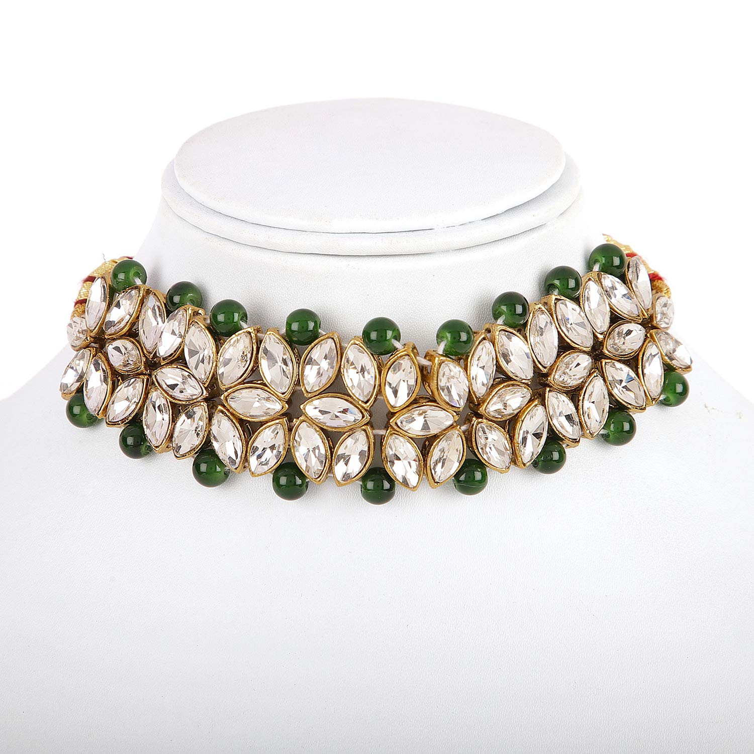 Shining Diva Fashion Latest Choker Design Antique Kundan Traditional Necklace Jewellery Set for Women