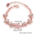 YouBella Jewellery Bracelets for Women Stylish Rose Gold Plated Crystal Bracelet Bangle Jewellery for Girls and Women