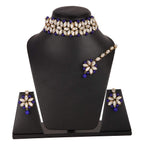 Shining Diva Fashion Latest Choker Design Antique Kundan Traditional Necklace Jewellery Set for Women