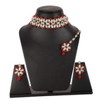 Shining Diva Fashion Latest Choker Design Antique Kundan Traditional Necklace Jewellery Set for Women