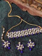 Shining Diva Fashion Latest Choker Design Antique Kundan Traditional Necklace Jewellery Set for Women