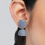 Vintage Floral Drop Jhumka Earrings (12-Pair Set)