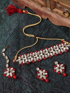Shining Diva Fashion Latest Choker Design Antique Kundan Traditional Necklace Jewellery Set for Women