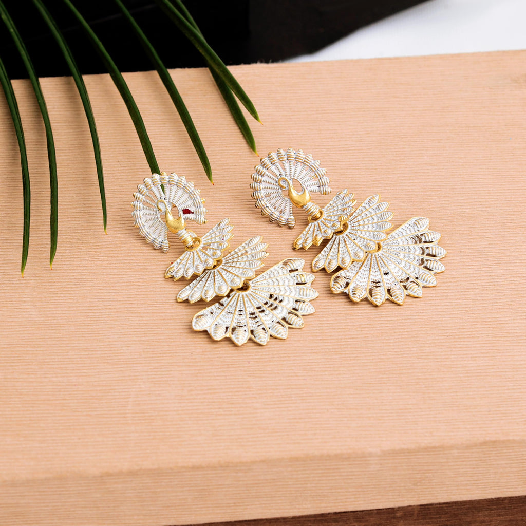 Vintage Floral Drop Jhumka Earrings (12-Pair Set)