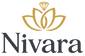 Nivara logo with a gold lotus flower design on a white background